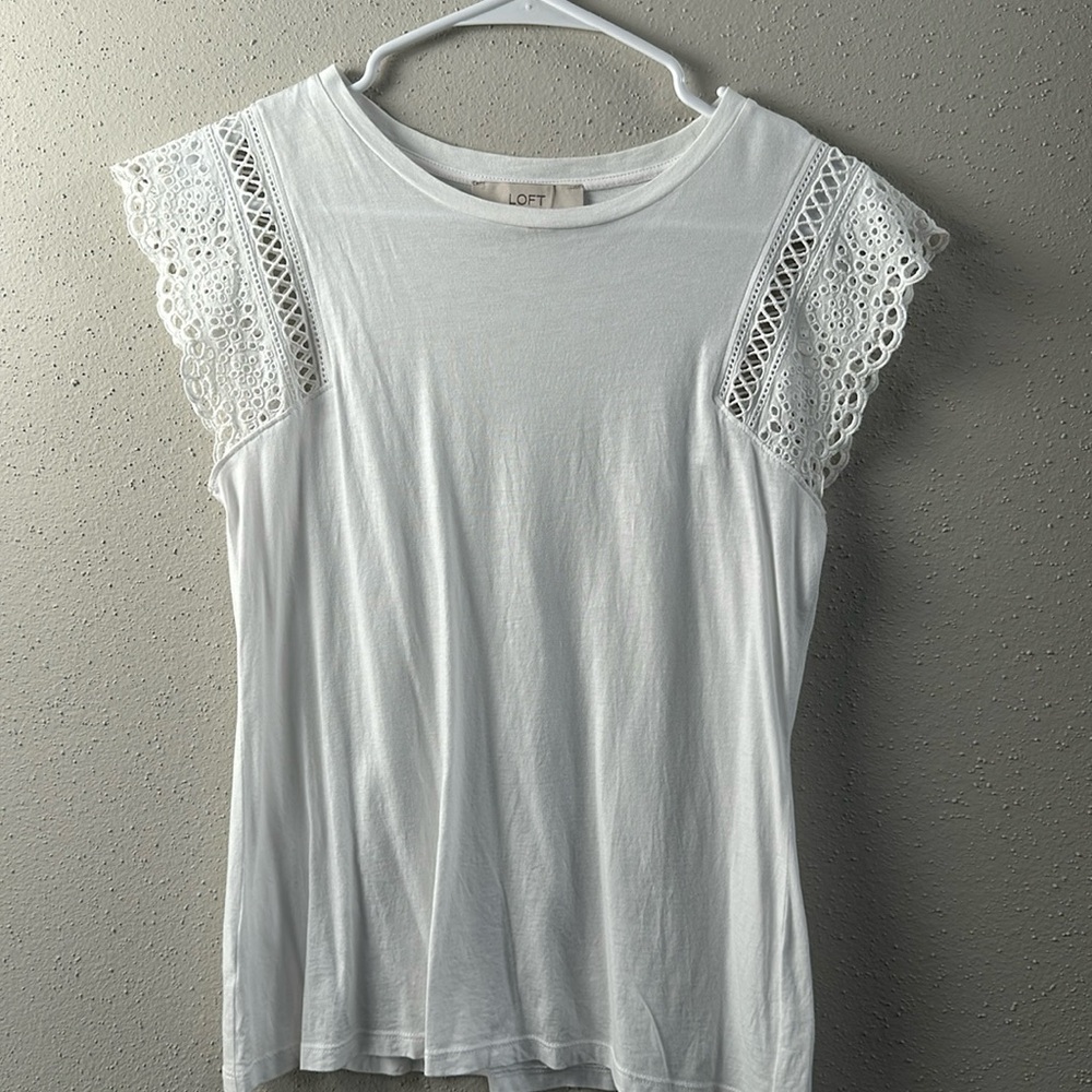 Loft Crochet Sleeve Blouse